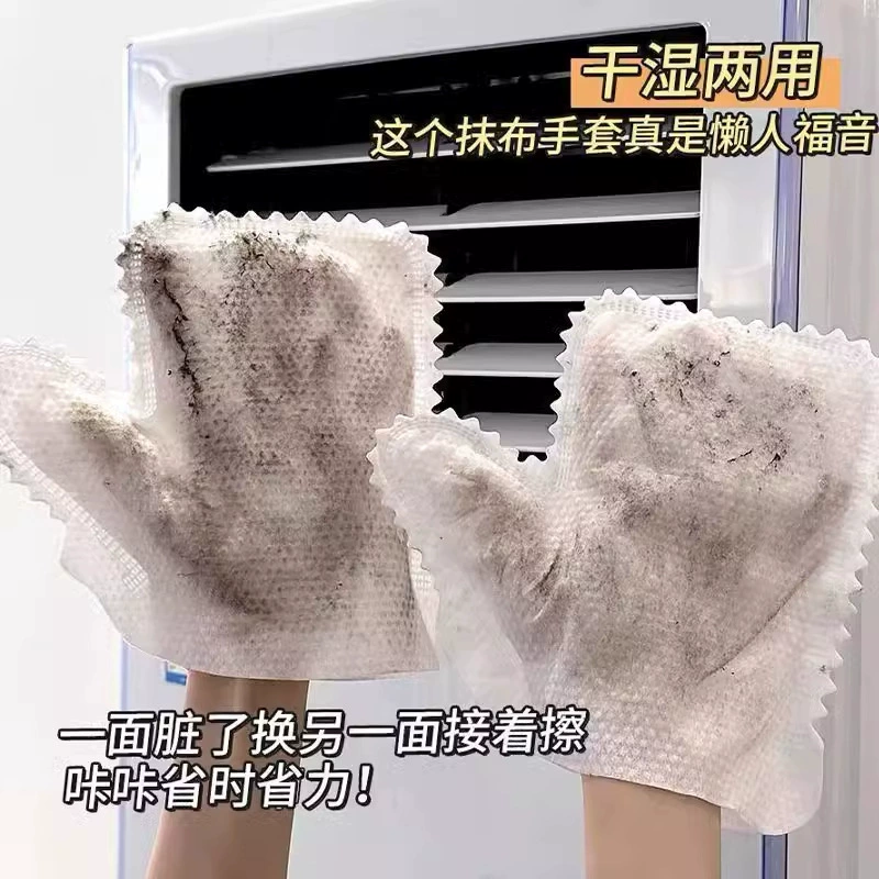 Тряпчатые перчатки одноразовые статические удаления пыли нетканые ткани для адсорбции волос