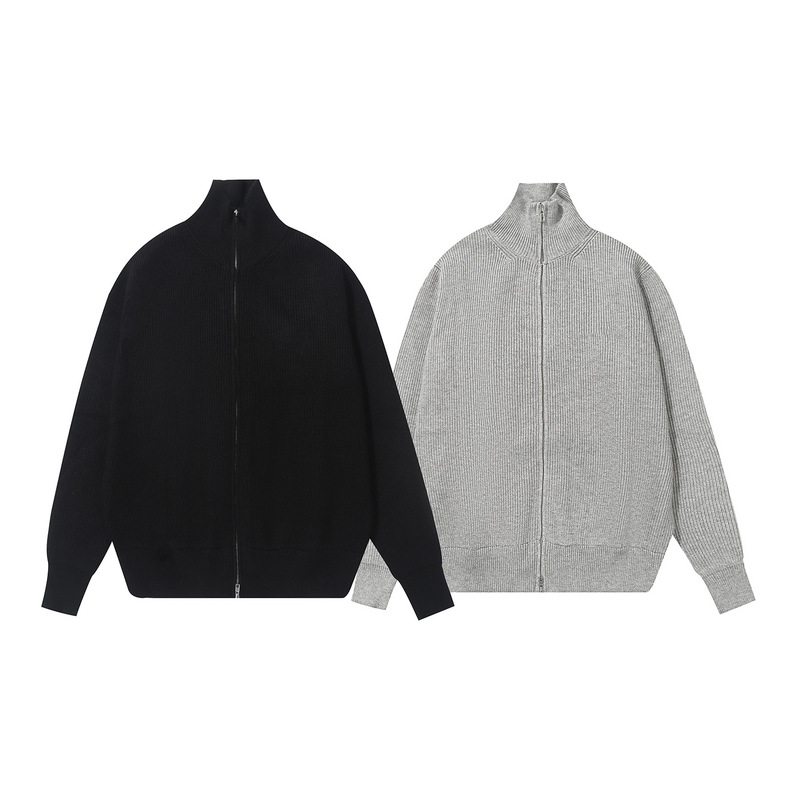 Cross-border New Maison Margiela High Neck Zipper Warm Cardigan Sweater Jacket Men's and Women's Anti-Pilling Knitwear