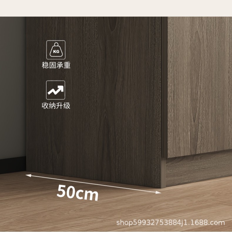 Armario de almacenamiento combinado dormitorio doméstico moderno simple de gran capacidad pequeño tipo de alquiler de habitaciones almacenar armario de puerta abierta image 3