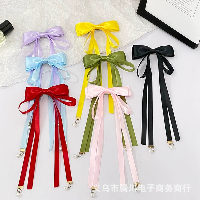 Трансграничные банты аксессуары для волос Дрейфующие ленты для девочек-заколки для волос Ретро одежда украшения Сладкий лук аксессуары аксессуары