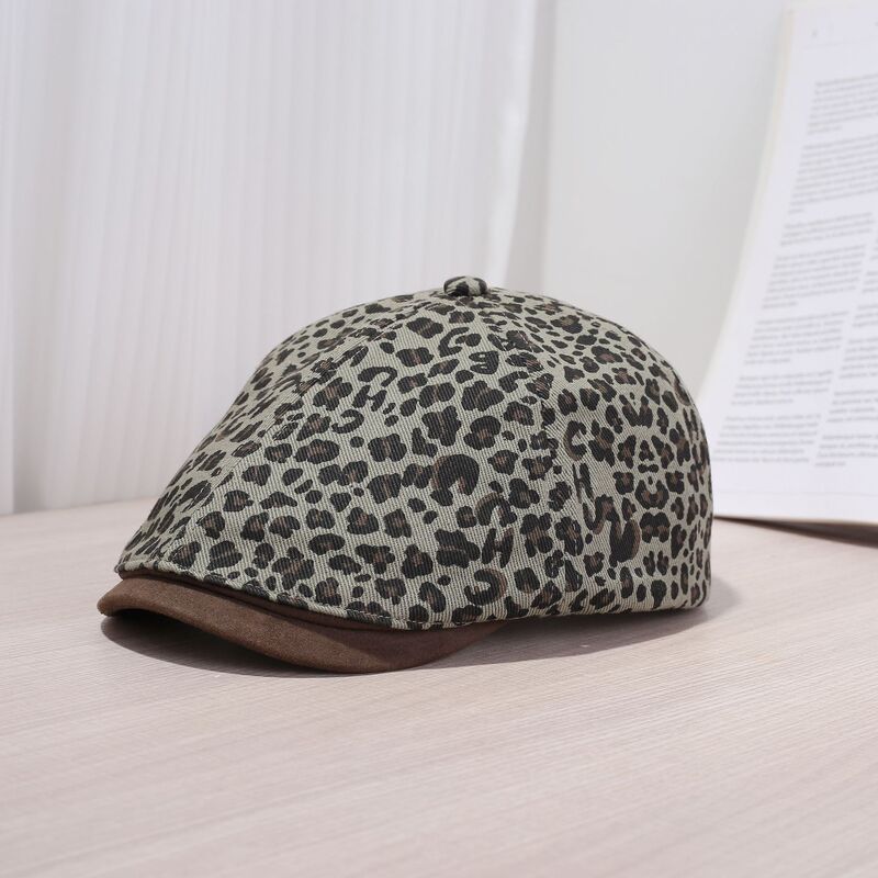 カジュアルヒョウ柄帽子サンシェード野球フォワードキャップ多用途刺繍ひさしキャップ男性と女性の日焼け止め帽子トレンディなストリート|undefined