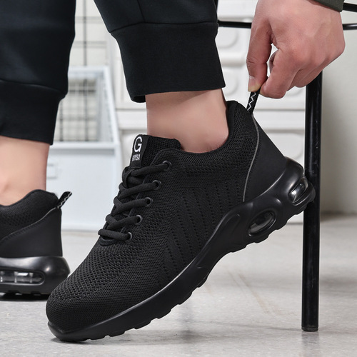 Four season labor protection shoes, anti smashing, anti piercing, anti-static shoes, flying cloth protective work shoes, manufacturer wholesale