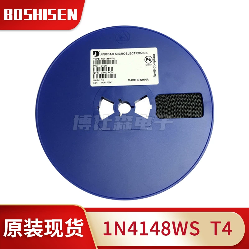 Кристаллическая направляющая 1N4148WS шелкография T4 SOD-323 посылка 300 мА ток 0805 SMD переключающий диод