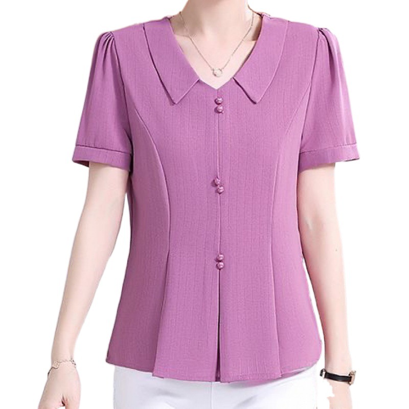 Fashionable shiffon summer short sleeve T-shirt