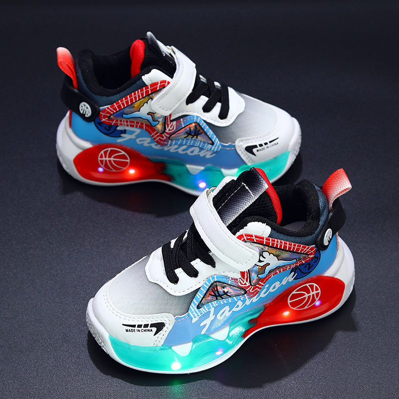 XUANMU Children Sport Shoes Boys Girls Autumn Winter Middle Children Shoes Primary School Basketball Shoes XA100_voghion.com