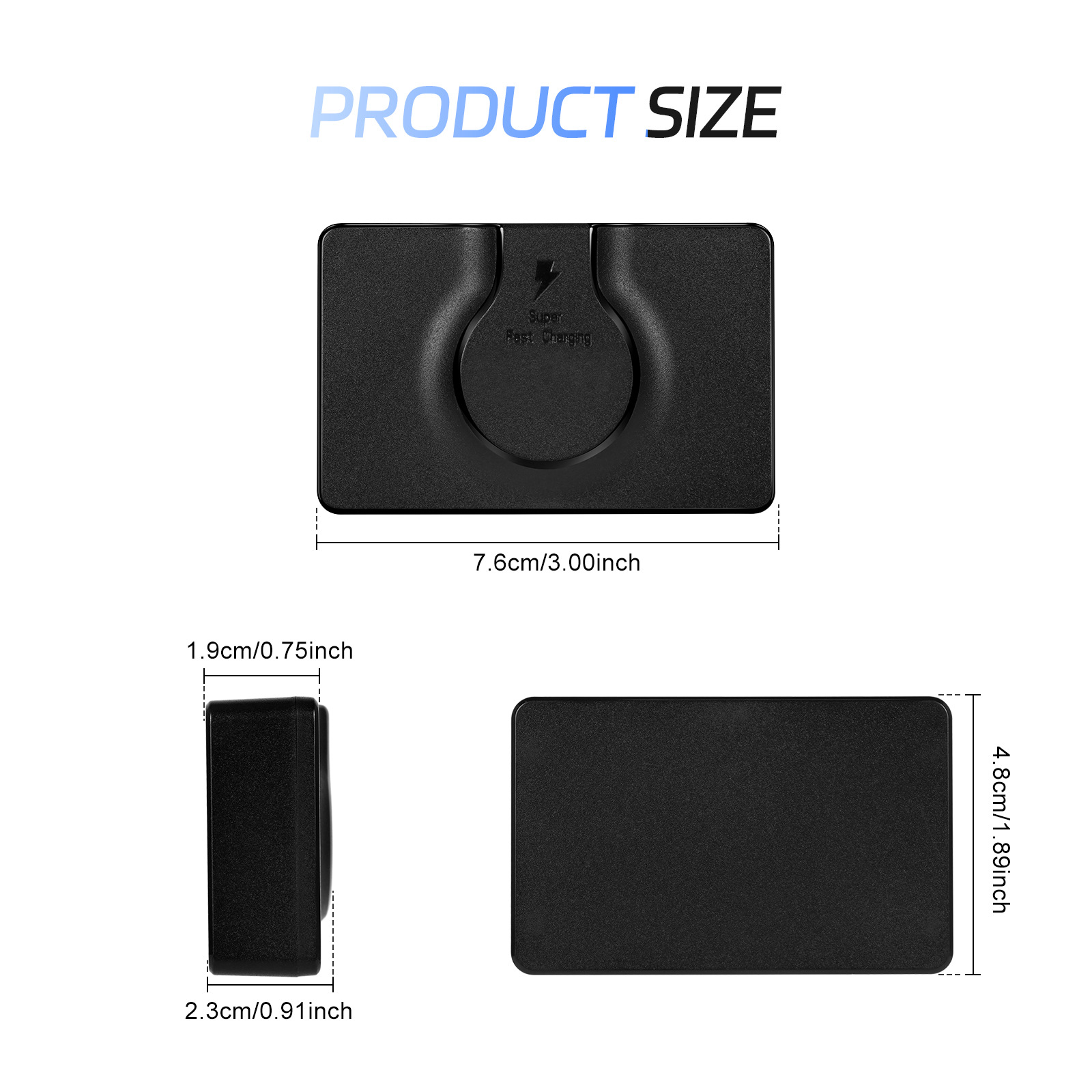 (2개) 30W 20W U 디스크 자동차 3 슈퍼 빠른 충전 사각형 상자 충전 상자