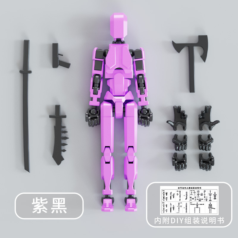 重力磁気吸引幸運十三多関節全身可動ロボット可動人形反重力関節人積み木|undefined