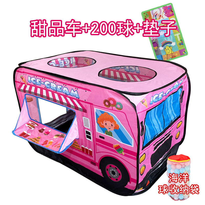 Tiktok tienda de coches Casa de juegos para niños Casa de interior casa pequeña casa de juguete para bebés casa de juegos PISCINA DE BOLAS de océano