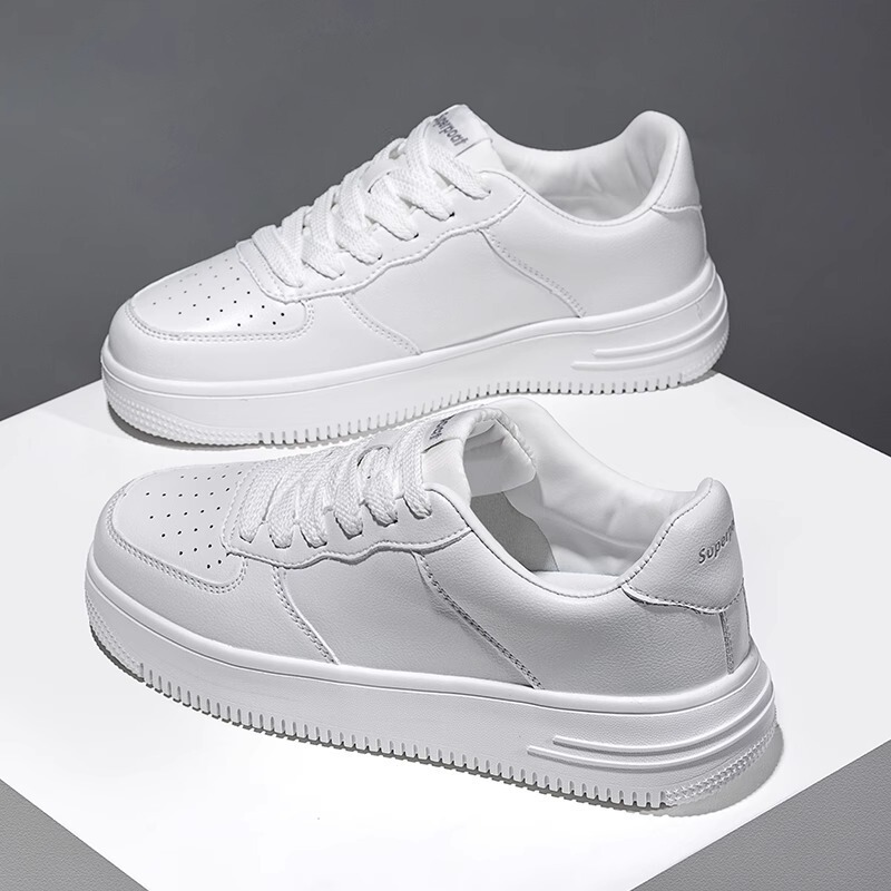 Air Force Couple's White Shoes for Men and Women, Versatile Thick-Soled Low-Cut Sneakers, Height-Increasing Student White Shoes, Casual Sports Shoes Air Force Couple's White Shoes for Men and Women, Versatile Thick-Soled Low-Cut Sneakers, Height-Increasing Student White Shoes, Casual Sports Shoes