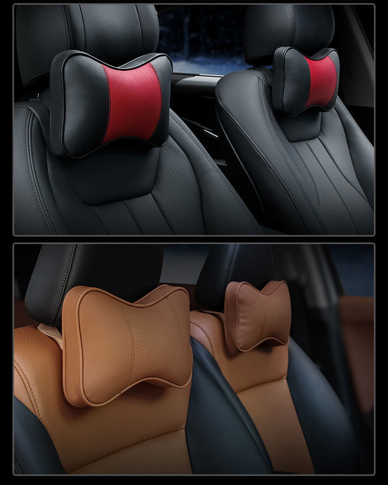 Car headrest neck pillow car pillow pillow car pillow seat soft leather car supplies factory direct wholesale