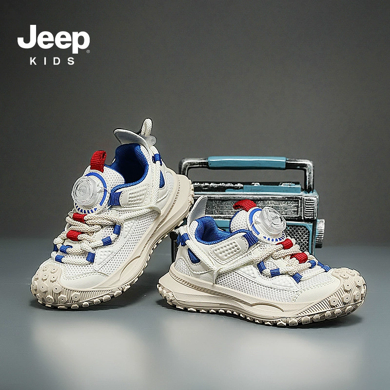 Jeep, летние дышащие, удобные, нескользящие спортивные туфли для мальчиков
