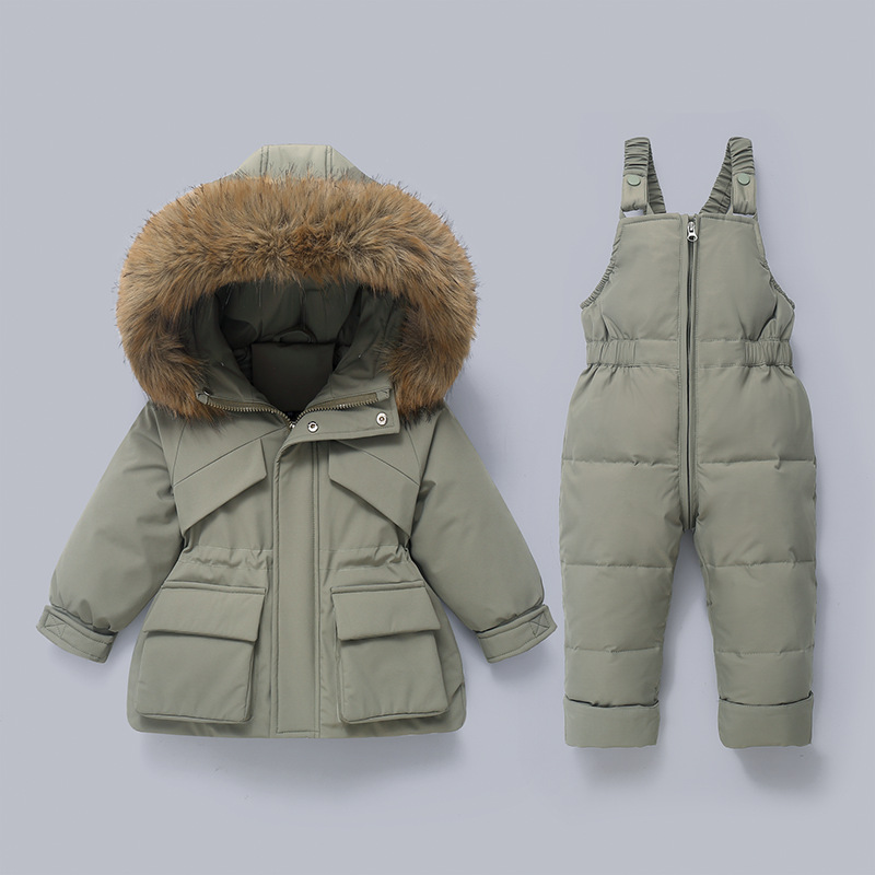 Children's down Jacket Set for Boys and Girls 2025 New Winter Baby down Jacket Two-Piece Set Export Children's Clothing
