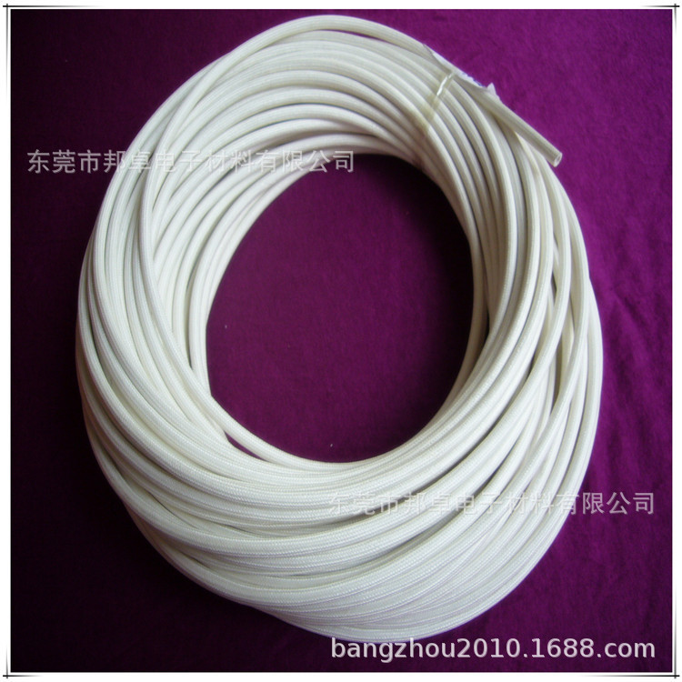 东莞厂家直销内胶外纤 7KV硅橡胶玻纤套管 硅胶编织管 矽胶管