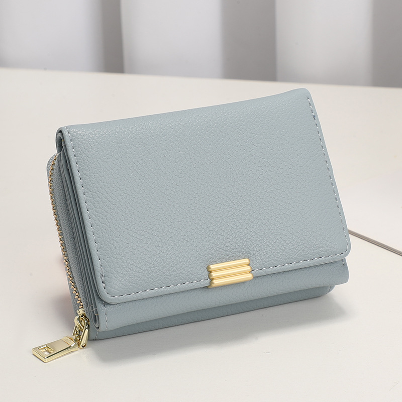 Bolso de mano de mujer nuevo estilo multi-tarjeta en nicho de viento monedero de mujer de color sólido mayorista monedero de mujer sensación alta