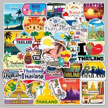 50张泰国旅游景点卡通可爱笔记本电脑自行车装饰防水涂鸦贴画贴纸