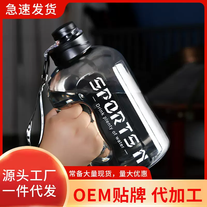 大容量夏季高颜值儿童便携式运动水杯水壶吨吨桶带吸管水杯水壶