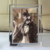 Crystal, leather photo frame, glossy pack