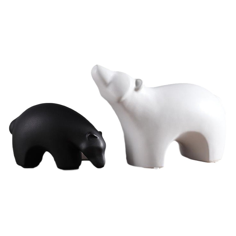 Decoraciones para el hogar de paquete blando para pequeños animales escandinavos simple oso polar sala de estar decoraciones de gabinete de televisión al por mayor