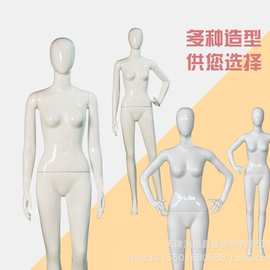 服装店模特道具亮白烤漆婚纱模特坐模站模造型模特女模特架子橱窗