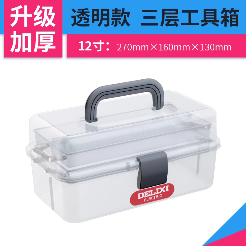 Caja de medicina de Delisie, caja de almacenamiento de medicamentos para el hogar, caja de almacenamiento de medicamentos, caja de herramientas de artesano para el hogar