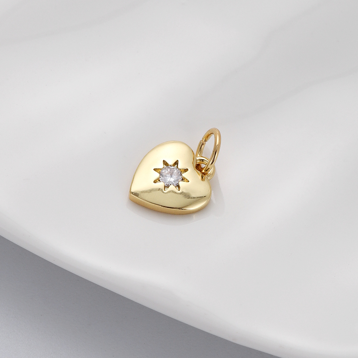 8g Weight Pendant, Chain Jewelry Making Type Zircon Inlay Material DIY Jewelry Accessories Classification 1 Piece Quantity Copper Material Geometric, Star, Moon Pattern Plating, Inlay Design Simple Style Style 1 Piece Copper Zircon Geometric Star Moon Pendant Chain 33