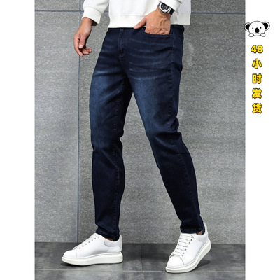 W 91561 Embroidered Ripped Jeans 刺绣破洞男士牛仔裤