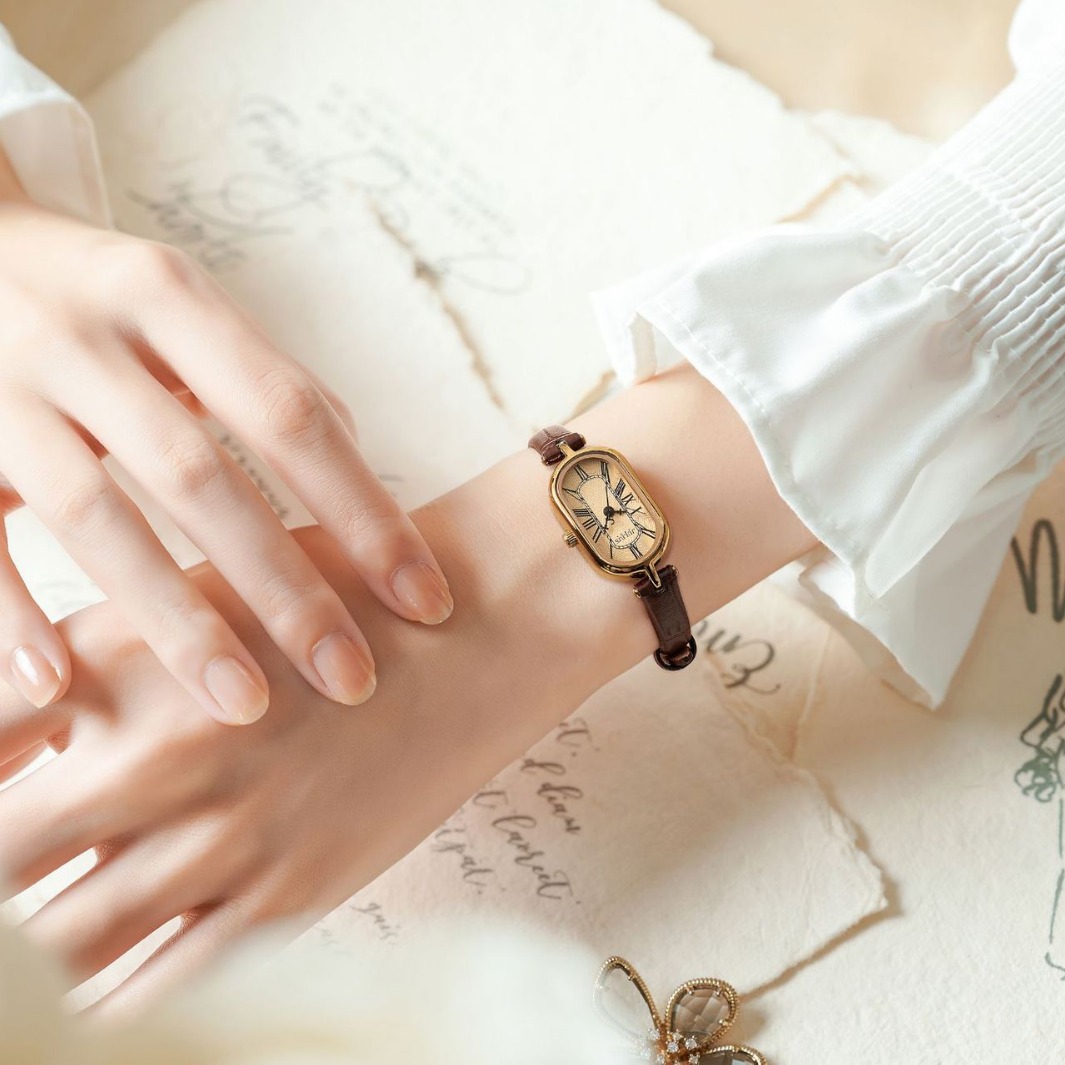 JULIUS Poly Watch Women's 2024 genuine goods New Goose Soft Stone Oval Retro Quartz Women's Watch 1432