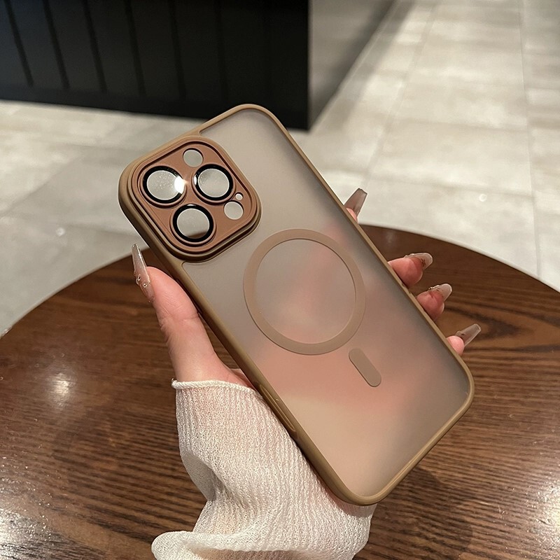 iphone16E スキンフィールつや消し磁気電話ケース Apple 17PROMAX アクリルオールインクルーシブチタン i15 ハードケースに適しています|undefined