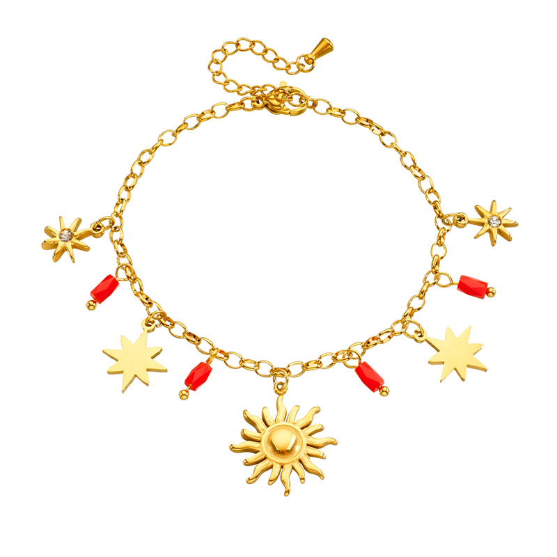 Star Pattern All Seasons Season Vacation Simple Style Star 304 Stainless Steel Cable Chain Bracelets In Bulk
