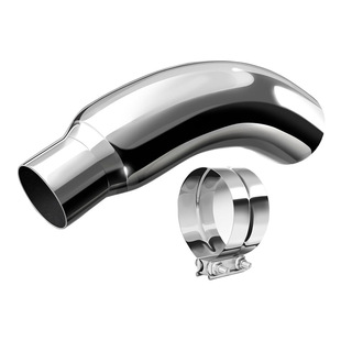 45 ° Electroplated Exhaust Pipe, 4''-6'' Electroplated Exhaust Pipe, with 304 Material Variable Diameter Clamp