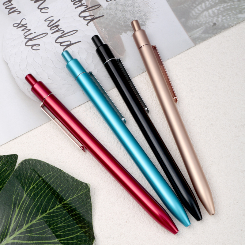 Cross New thin rod metal pen Black Signature Pen advertising gift pen Pearl pen gel pen engraved Logo text