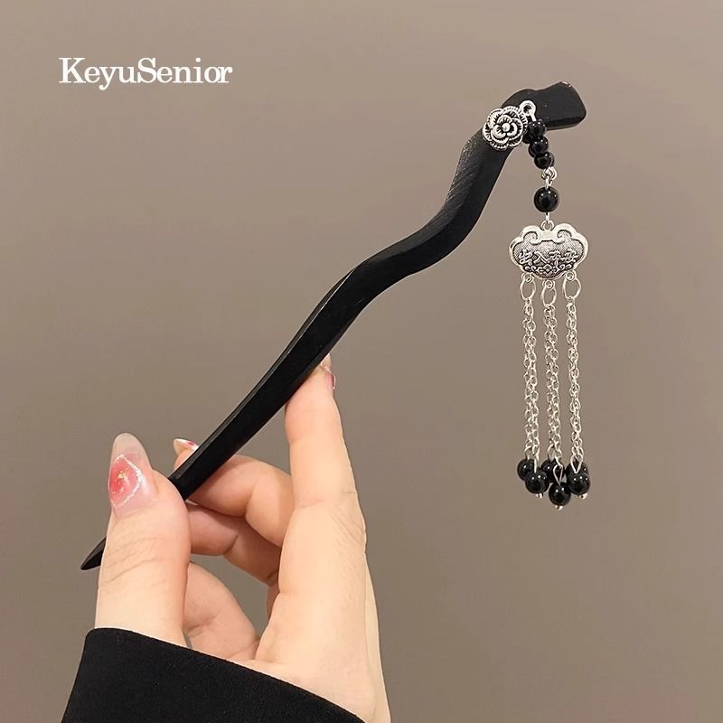 Nuevo estilo chino antiguo clip de cabello para mujeres acristaladas clip de brillo de brillo de alto nivel nuevo estilo chino clip de cabello simple clip