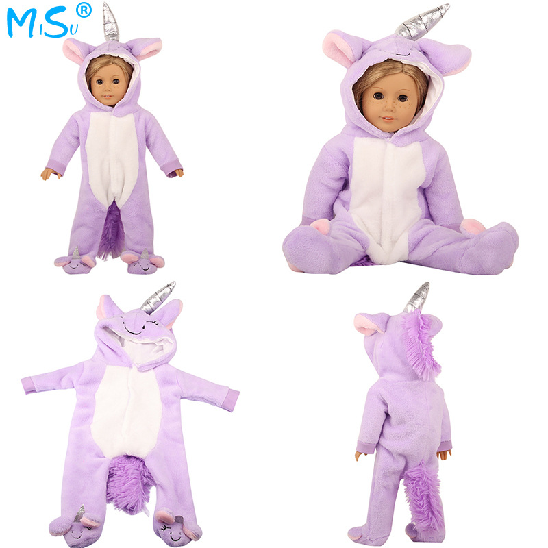 Mi Su nueva ropa de Niña Americana de 18 pulgadas ropa de traje de unicornio vestido de ropa de muñeca caliente transfronteriza