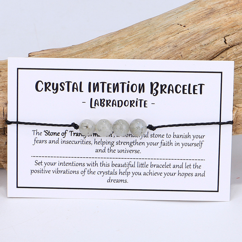 1 Piece Simple Style Round Stone rope Beaded Handmade Unisex Bracelets