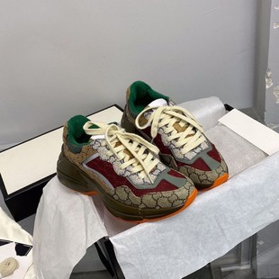 G Family Classic Torre Shoes 2025 New Color Matching Old Flower Color Retro Couple's Thick Sole Increased Joker sneaker