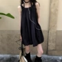 春夏韩版2025纯色连衣裙