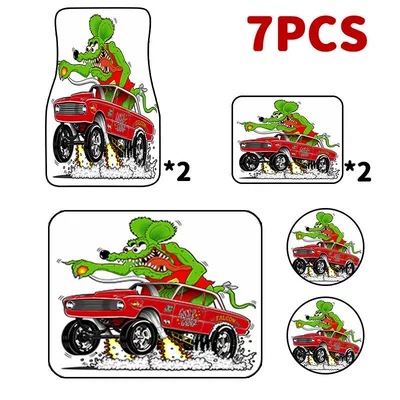 Printed Floor Mats 7-Piece Set, Universal Foot Pad - j28-disneybackstage-t