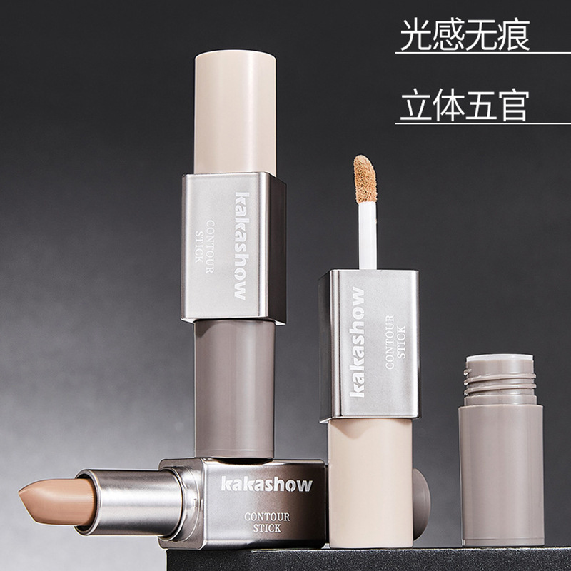 Kakashow contraste de doble cabeza varilla de reparación natural fácil de manchar la piel estereoscópica maquillaje color de la piel fabricantes de reparación