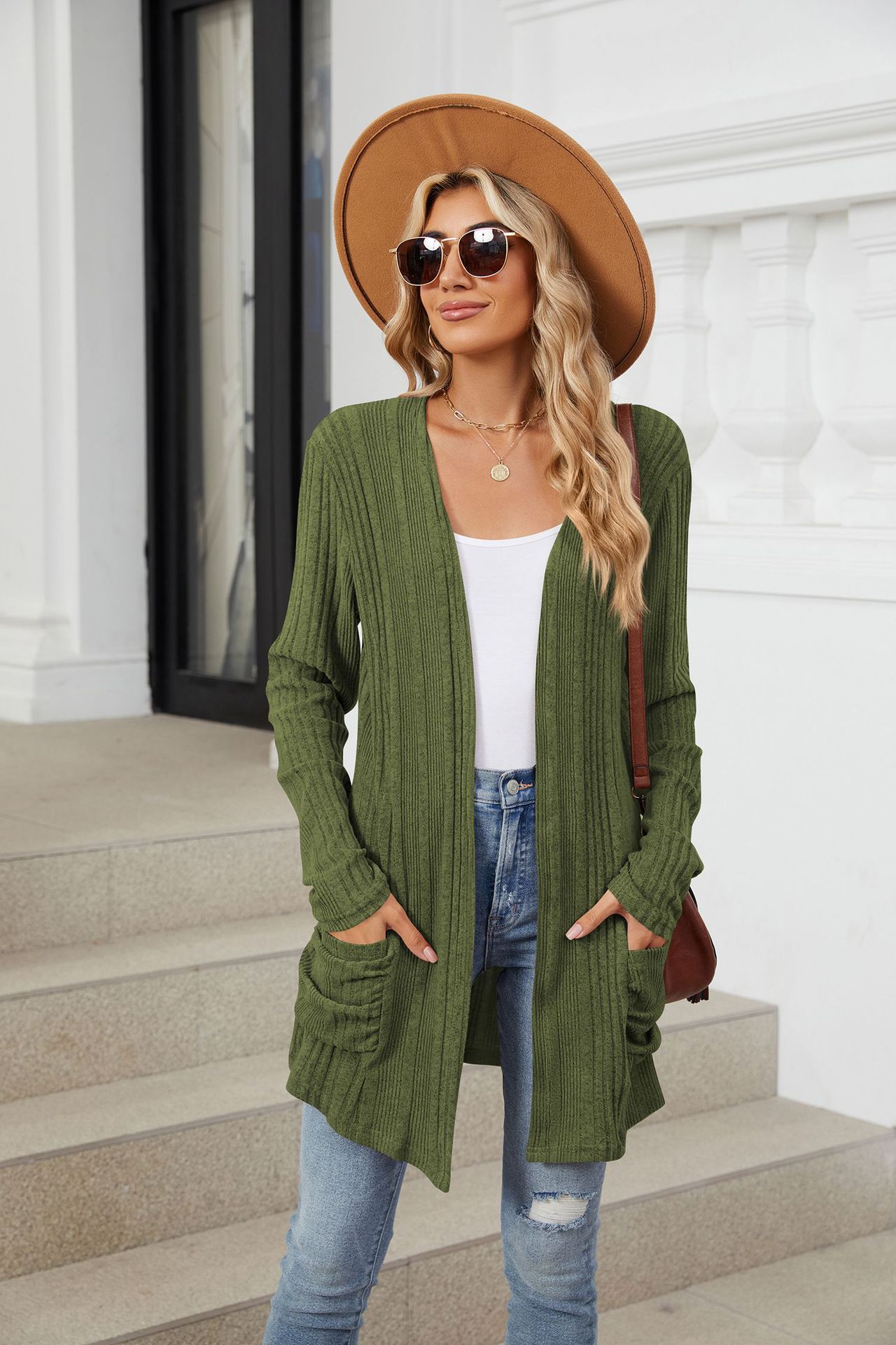490g Weight Long Sleeve Sleeve Length Placket Placket Type Regular Sleeve Sleeve Type Nylon, Spandex, Polyester Fabric Type Long Top Length Cardigan Tops Type Holiday, Daily Occasion Collarless Neckline Regular Fit Fit Type Solid Color Pattern Winter, Autumn Season Women's Gender Casual, Elegant Style Wholesale Women's Casual Elegant Solid Color Long Sleeve Sweaters & Cardigans 34