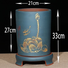 吊兰花盆特大君子兰花盆紫砂花盆绿萝菖蒲文竹盆景盆纯手工点尶鶪