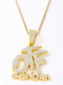 Gold pendant + 20-inch rope chain