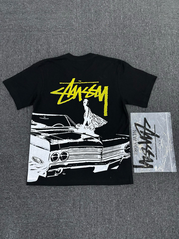 Stussy Stussy メンズ レディース 半袖 230g Tシャツ 夏 メンズ ルーズ ヘビーウェイト 高品質 Tシャツ スクリーン印刷|undefined