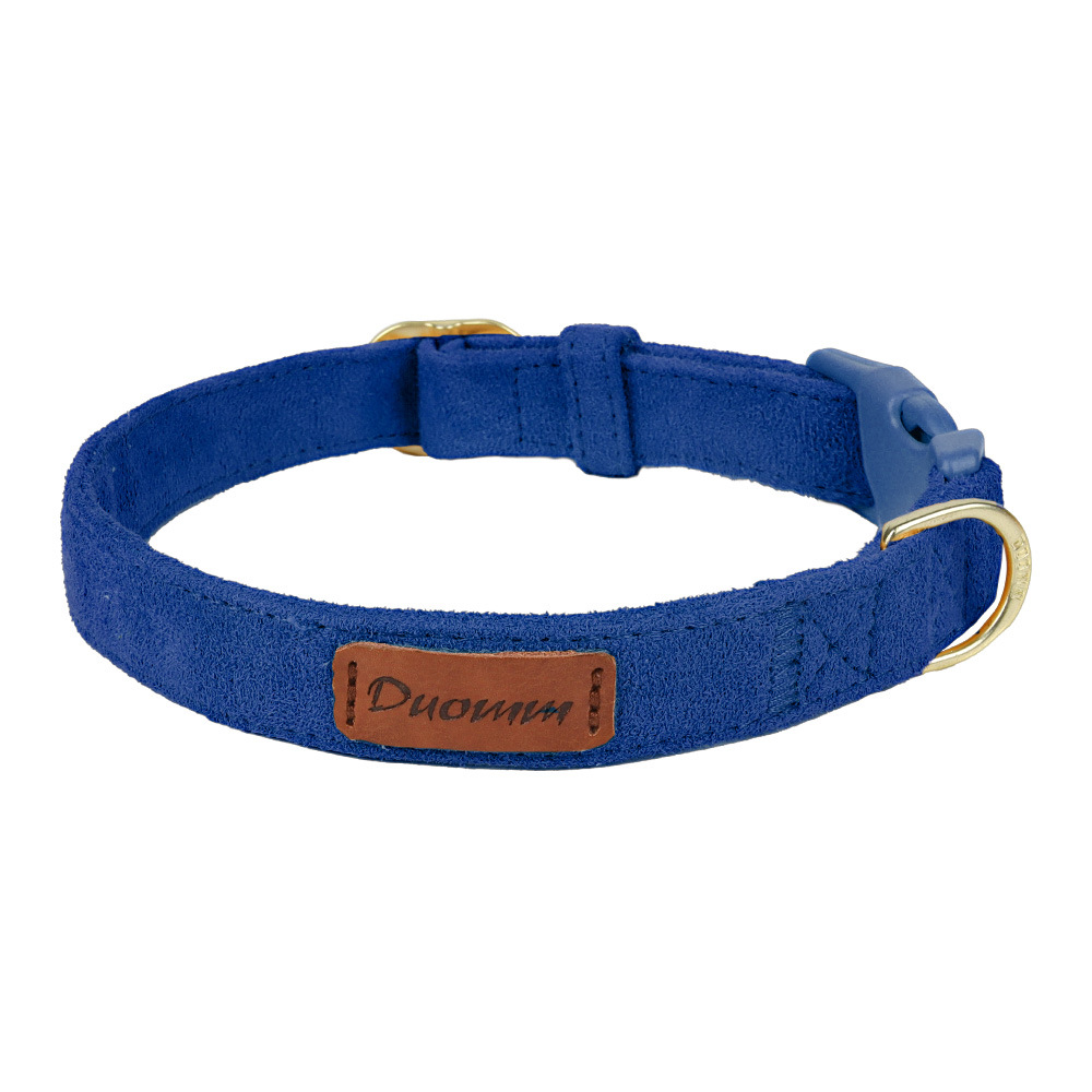 Transfronterizos mascotas de lana collar conjunto de cuerda de tracción suave piel de algodón microfibra ecológico collar de perro cuerda de perro