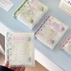 M5可爱双扣透明PVC软壳彩夹活页咕卡本手帐本拍立得相册美甲收纳