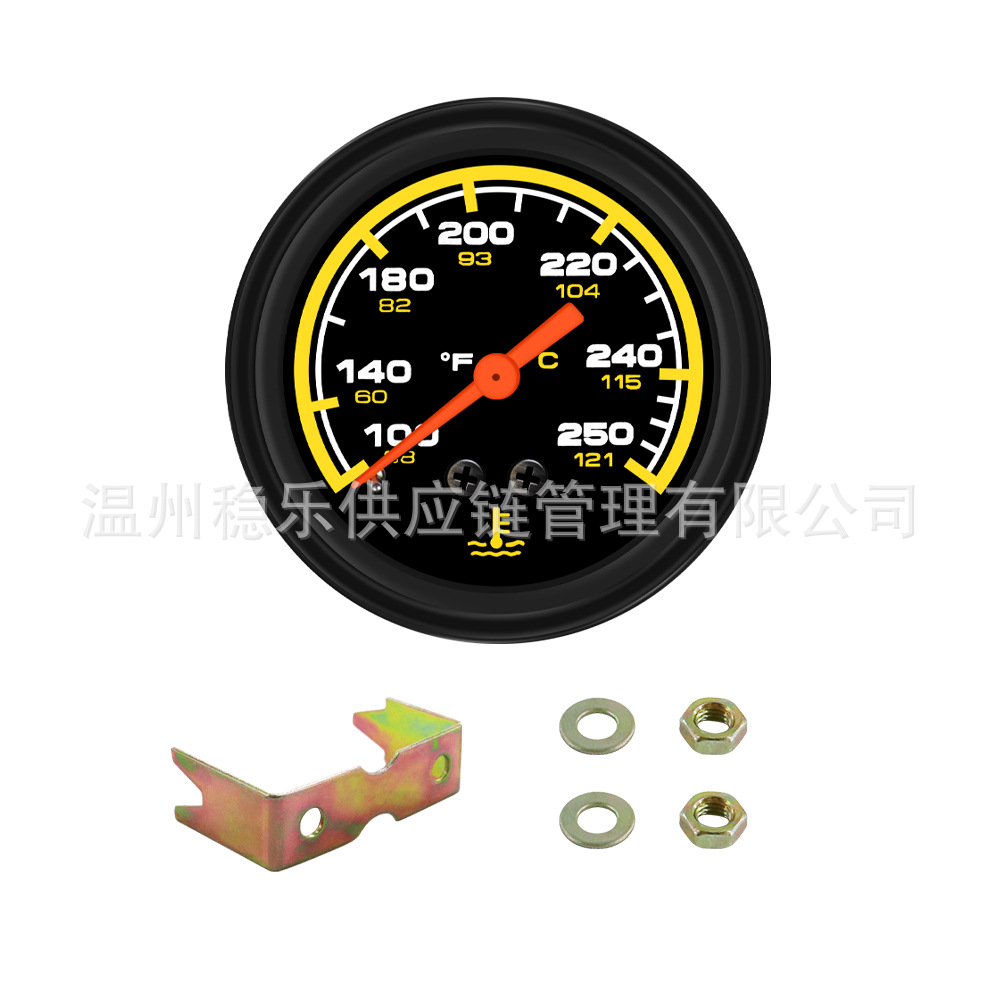 Neutral Water Temperature Gauge Line Length 1.8 m 52mm Car Water Temperature Meter 38-121 ℃