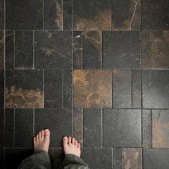 钛釉京砖石黑啡色天然石材莱姆石地砖茶室户外园林庭院别墅民宿