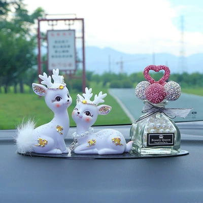 Car ornaments, Interior Decoration Ornament: "Safe - diamond-auspicious-cloud-deerpink-diamond-love-medium-oval-pad