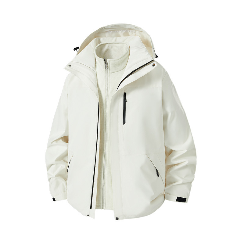 山系秋冬季户外黄色三合一冲锋衣男女款防泼水企业登山服外套定制|undefined