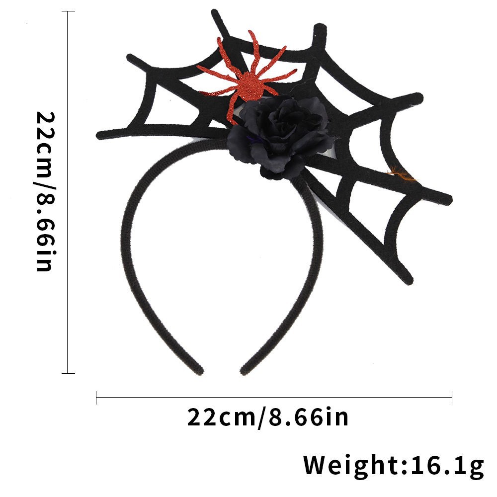 Diadema de Halloween oreja de gato fiesta de calabaza diadema festival de fantasmas decoración de fiesta de disfraces flor de rosa fantasma hebilla de cabeza accesorios para el cabello