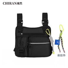 潮酷工装机能马甲胸包 个性潮牌反光穿戴背心包街头户外男马甲包